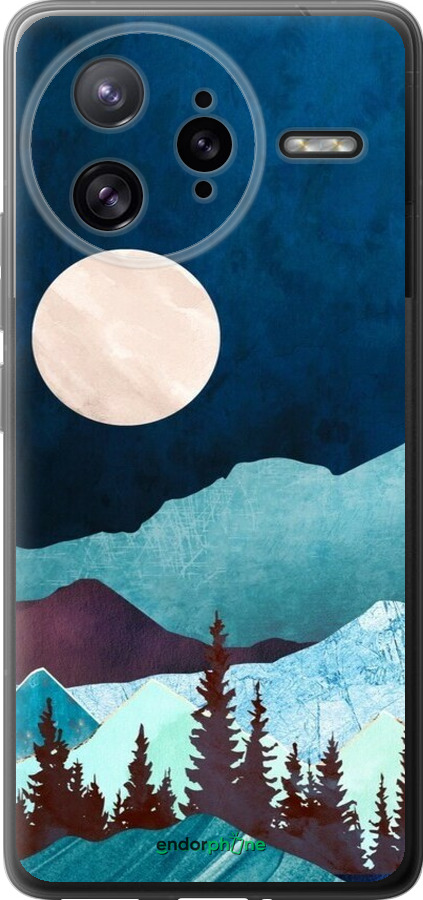 Силиконовый чехол Горная идиллия ночной пейзаж для Xiaomi Poco F7 Ultra - 6488u-4086 изображение 