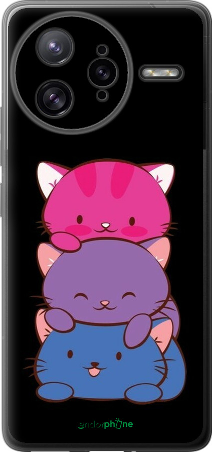 Силиконовый чехол Милые кошки для Xiaomi Redmi K80 Pro - 6518u-4145 изображение 