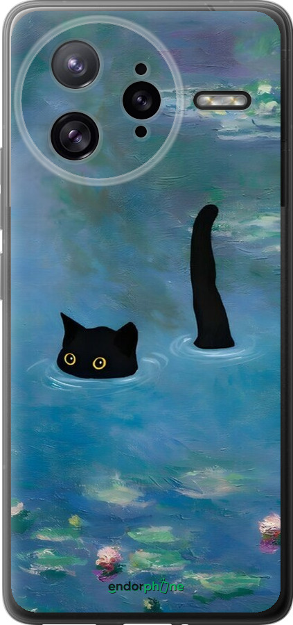 Силиконовый чехол С изображением кота и водяной лилии Monet для Xiaomi Poco F7 Ultra - 6519u-4086 изображение 
