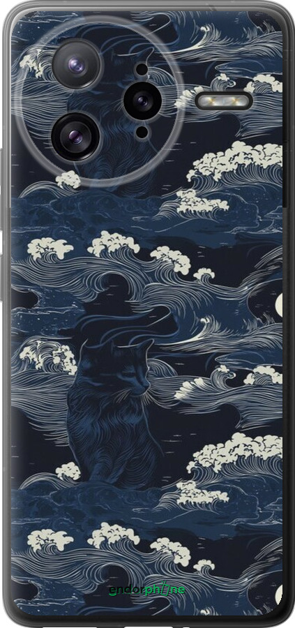 Силиконовый чехол Морская тематика в стиле арт-деко для Xiaomi Redmi K80 Pro - 6520u-4145 изображение 