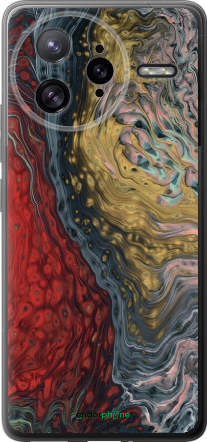 Силиконовый чехол С изображением абстрактной живописи для Xiaomi Redmi K80 Pro - 6530u-4145 изображение 