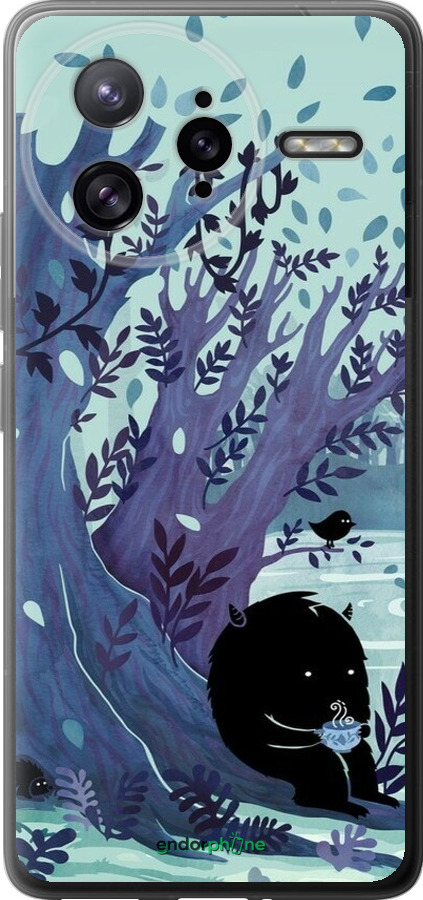 Силиконовый чехол Арт принт Тихое место чая для Xiaomi Poco F7 Ultra - 6544u-4086 изображение 