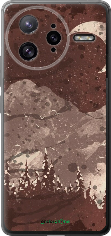 Силиконовый чехол С изображением лунного пейзажа в ночном лесу для Xiaomi Redmi K80 Pro - 6546u-4145 изображение 