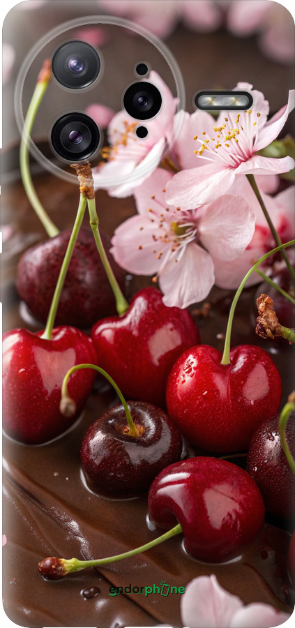 Силиконовый чехол Вишня в шоколаде для Xiaomi Poco F7 Ultra - 6698u-4086 изображение 