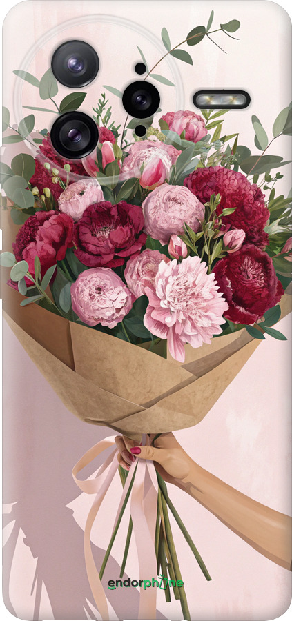 Силиконовый чехол Пионы 1 для Xiaomi Poco F7 Ultra - 6705u-4086 изображение 