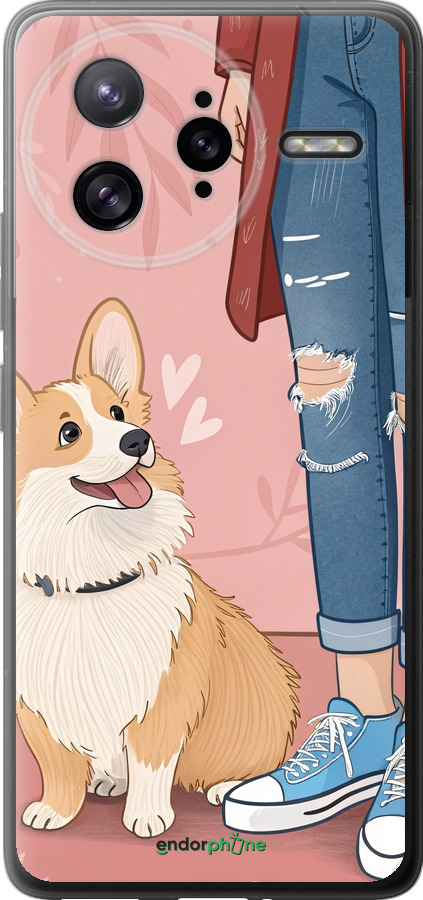 Силіконовий чехол Корги 3 для Xiaomi Poco F7 Ultra - 6707u-4086 изображение 