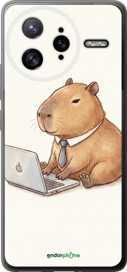 Силиконовый чехол Funny Capybara CEO Working для Xiaomi Redmi K80 Pro - 6777u-4145 изображение 