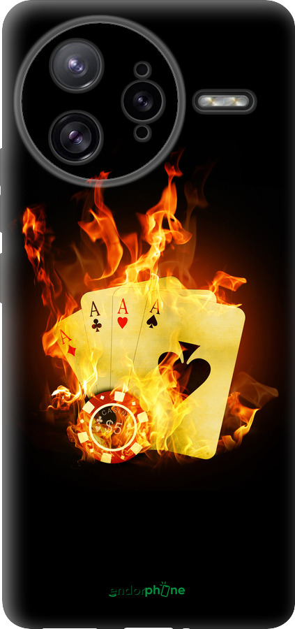Силиконовый чехол Горящие карты для Xiaomi Redmi K80 Pro - 839u-4145 изображение 