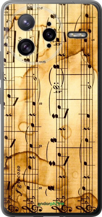 Силіконовий чехол Ноти для Xiaomi Redmi K80 Pro - 905u-4145 изображение 