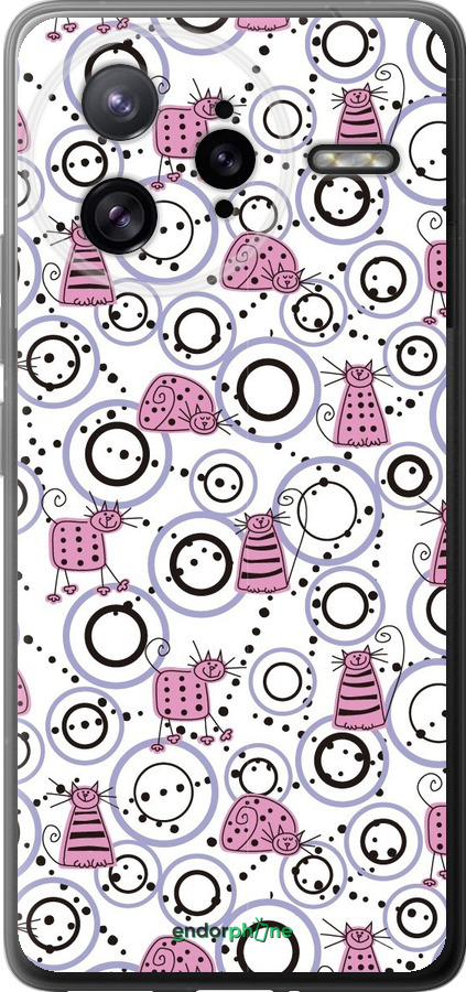 Силиконовый чехол Смешные коты для Xiaomi Poco F7 Ultra - 907u-4086 изображение 
