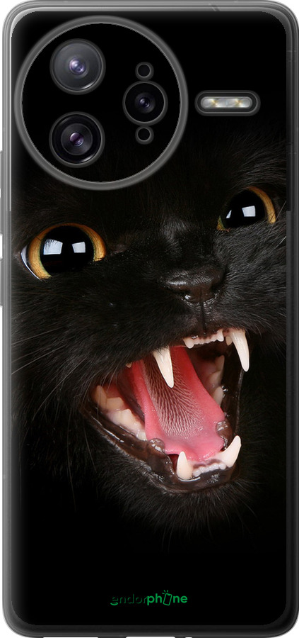 Силиконовый чехол Чёрная кошка для Xiaomi Redmi K80 Pro - 932u-4145 изображение 