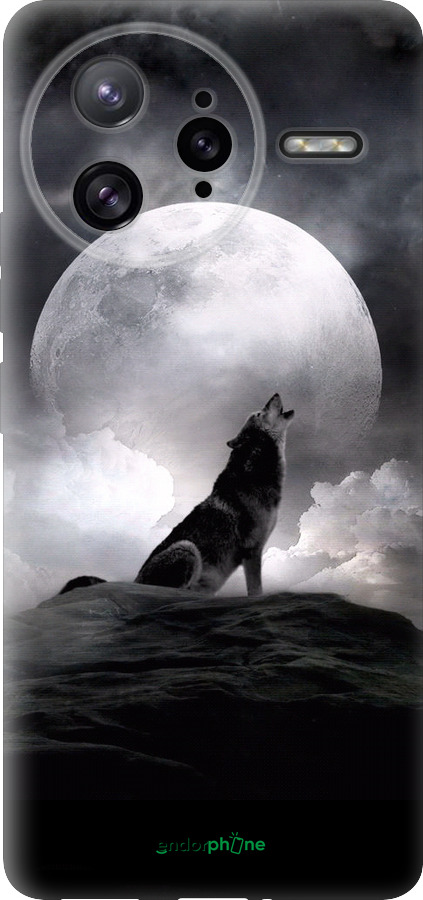 Силиконовый чехол Воющий волк для Xiaomi Poco F7 Ultra - 934u-4086 изображение 