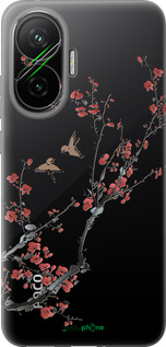 Силиконовый чехол Сакура v2 для Xiaomi Redmi Turbo 4 Pro 5G - 5538u-4239 изображение 