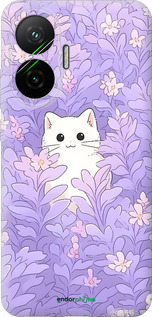 Силіконовий чехол Котик в цветах для Xiaomi POCO F7 - 6390u-4228 изображение 