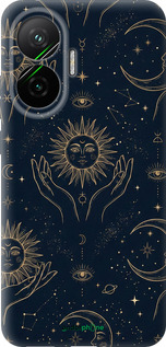 Силиконовый чехол Celestial Harmony: Sun & Moon Gold Mystic Pattern для Xiaomi POCO F7 - 6778u-4228 изображение 