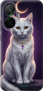 Силиконовый чехол Mystic White Cat Gothic Dark Purple Gold для Xiaomi POCO F7 - 6805u-4228 изображение 
