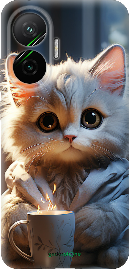 Силиконовый чехол White cat для Xiaomi POCO F7 - 5646u-4228 изображение 