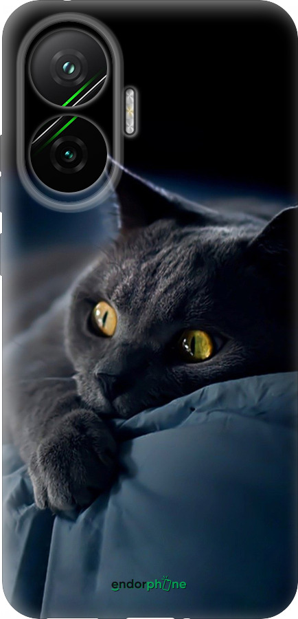 Силиконовый чехол Дымчатый кот для Xiaomi POCO F7 - 825u-4228 изображение 