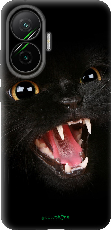 Силиконовый чехол Чёрная кошка для Xiaomi POCO F7 - 932u-4228 изображение 