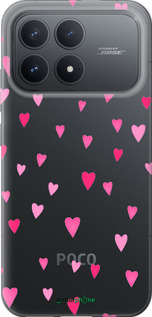 Силиконовый чехол Сердечки 2 для Xiaomi POCO F8 Pro - 4763u-4231 изображение 
