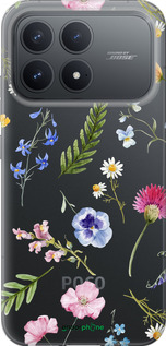 Силіконовий чехол Квітковий фон v2 для Xiaomi POCO F8 Pro - 5472u-4231 изображение 