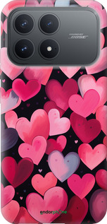 Силиконовый чехол Сердечки 4 для Xiaomi Redmi K90 5G - 5662u-4237 изображение 