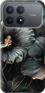 Силіконовий чехол Чорні квіти для Xiaomi POCO F8 Pro - 6031u-4231 изображение 