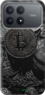 Силиконовый чехол Black Bitcoin для Xiaomi POCO F8 Pro - 6090u-4231 изображение 