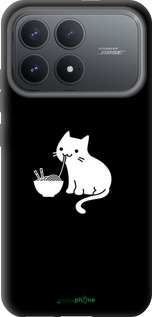 Силиконовый чехол С милым котом на черном фоне для Xiaomi Redmi K90 5G - 6528u-4237 изображение 