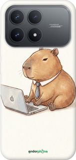 Силиконовый чехол Funny Capybara CEO Working для Xiaomi POCO F8 Pro - 6777u-4231 изображение 
