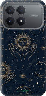 Силіконовий чехол Celestial Harmony: Sun & Moon Gold Mystic Pattern для Xiaomi Redmi K90 5G - 6778u-4237 изображение 