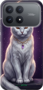 Силіконовий чехол Mystic White Cat Gothic Dark Purple Gold для Xiaomi Redmi K90 5G - 6805u-4237 изображение 