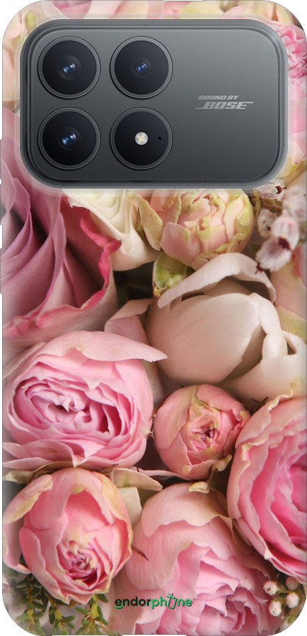 Силіконовий чехол Троянди v2 для Xiaomi Redmi K90 5G - 2320u-4237 изображение 