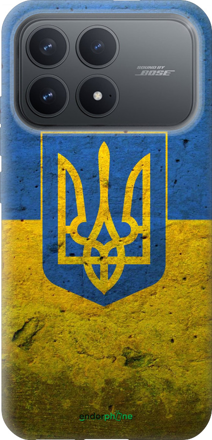 Силиконовый чехол Флаг и герб Украины 2 для Xiaomi Redmi K90 5G - 378u-4237 изображение 