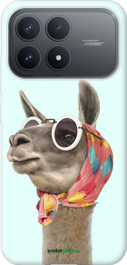 Силиконовый чехол Модная лама для Xiaomi POCO F8 Pro - 4479u-4231 изображение 