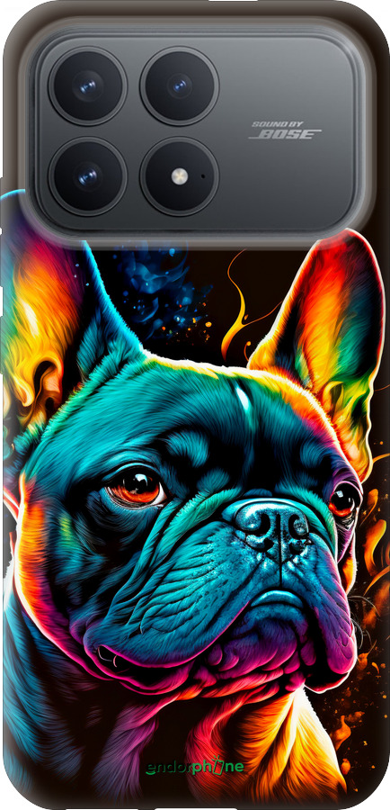 Силіконовий чехол Яскравий бульдог для Xiaomi Redmi K90 5G - 5547u-4237 изображение 