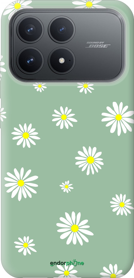 Силіконовий чехол Ромашки v4 для Xiaomi Redmi K90 5G - 5603u-4237 изображение 