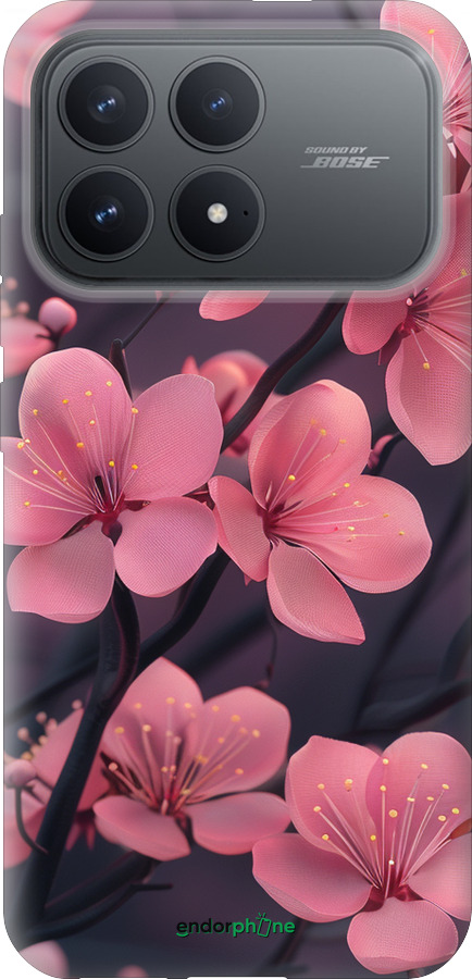 Силиконовый чехол Пурпурная сакура для Xiaomi POCO F8 Pro - 6075u-4231 изображение 