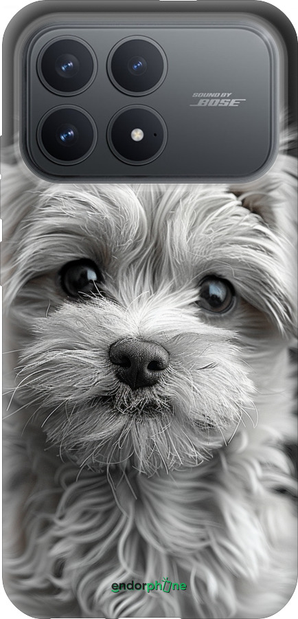 Силиконовый чехол Мальтипу на чорном фоне для Xiaomi Redmi K90 5G - 6156u-4237 изображение 