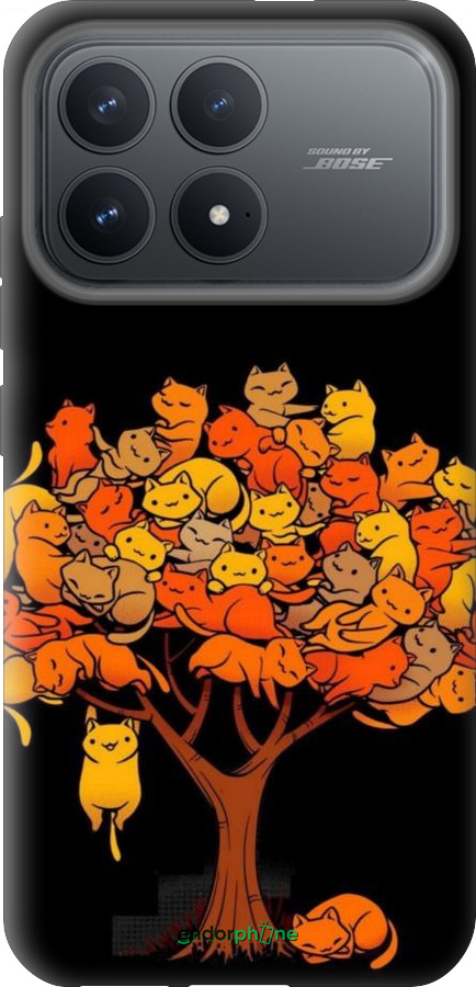 Силіконовий чехол Дерево та котики для Xiaomi POCO F8 Pro - 6516u-4231 изображение 