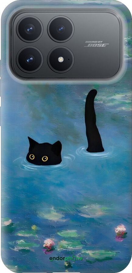 Силиконовый чехол С изображением кота и водяной лилии Monet для Xiaomi POCO F8 Pro - 6519u-4231 изображение 