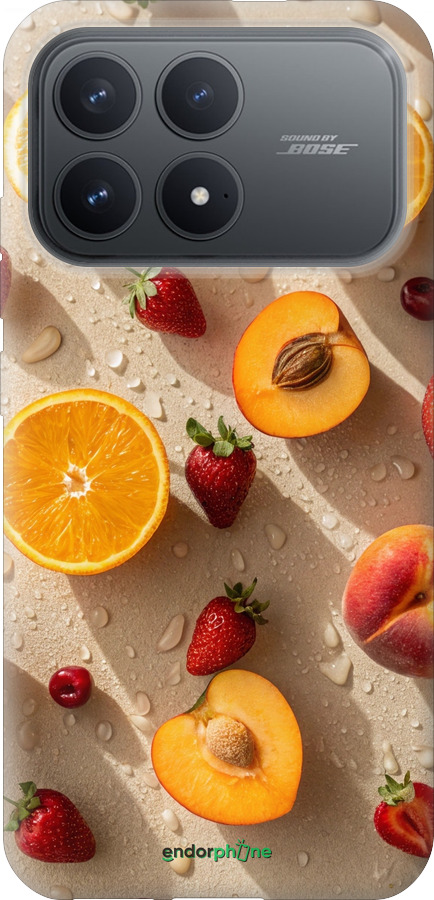 Силиконовый чехол Фрукты 3 для Xiaomi POCO F8 Pro - 6703u-4231 изображение 