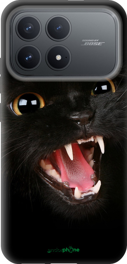 Силиконовый чехол Чёрная кошка для Xiaomi POCO F8 Pro - 932u-4231 изображение 