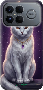 Силиконовый чехол Mystic White Cat Gothic Dark Purple Gold для Xiaomi Poco F8 Ultra - 6805u-4232 изображение 
