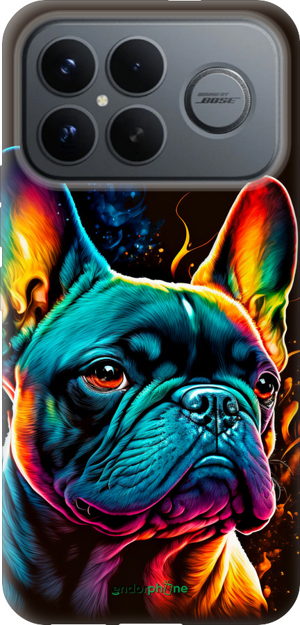 Силиконовый чехол Яркий бульдог для Xiaomi Redmi K90 Pro Max 5G - 5547u-4236 изображение 