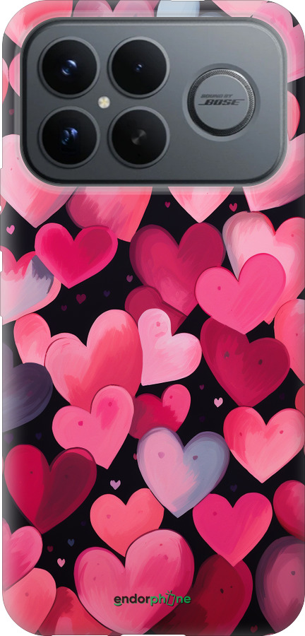 Силиконовый чехол Сердечки 4 для Xiaomi Redmi K90 Pro Max 5G - 5662u-4236 изображение 