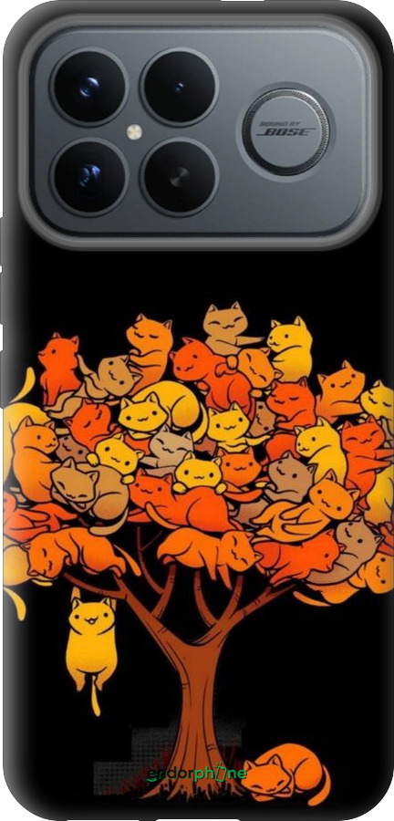 Силиконовый чехол Дерево и котики для Xiaomi Redmi K90 Pro Max 5G - 6516u-4236 изображение 