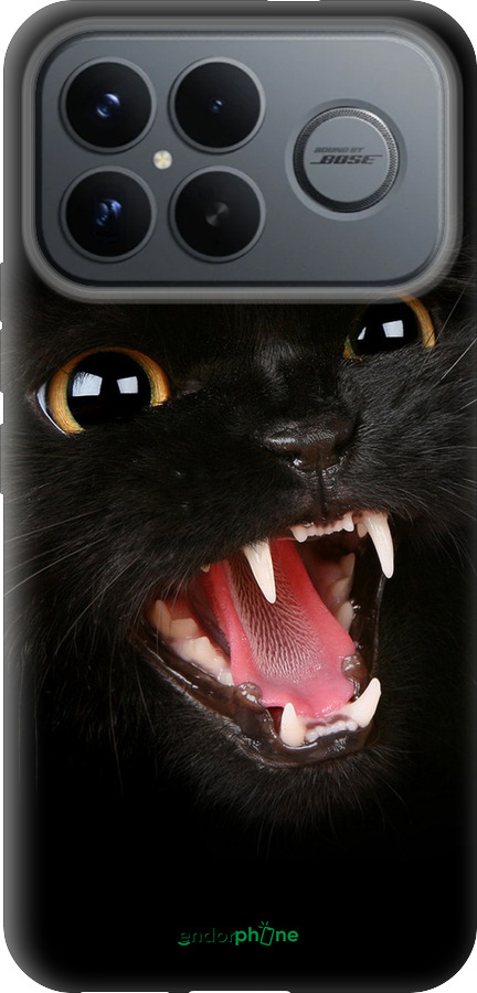 Силиконовый чехол Чёрная кошка для Xiaomi Poco F8 Ultra - 932u-4232 изображение 