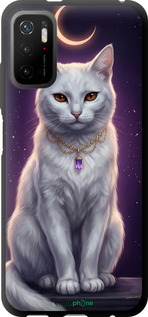 TPU чехол Mystic White Cat Gothic Dark Purple Gold для Xiaomi Redmi Note 10 5G - 6805b-2556 изображение 