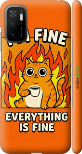 3D пластиковий матовий чехол Funny Cat для Xiaomi Poco M3 Pro - 6786m-2369 изображение 